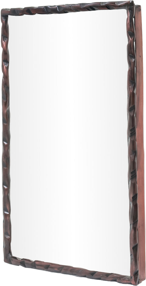 Jessa 24" Brown Iron Frame Mirror, 1 Piece