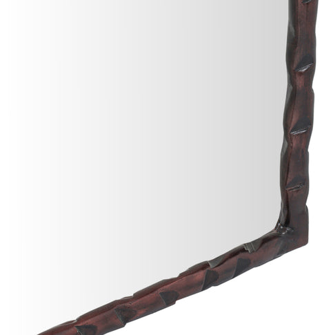 Jessa 24" Brown Iron Frame Mirror, 1 Piece