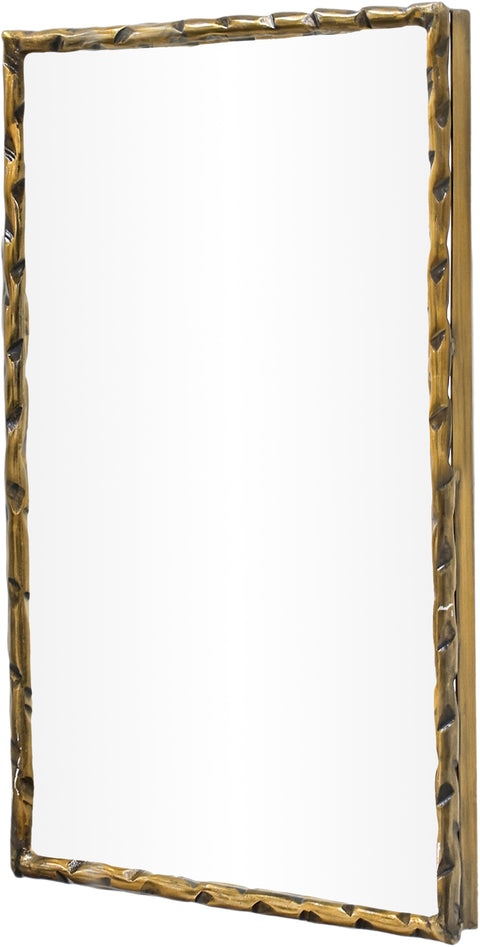 Jessa 24" Gold Iron Frame Mirror, 1 Piece