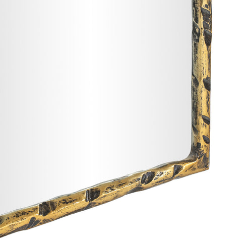 Jessa 24" Gold Iron Frame Mirror, 1 Piece