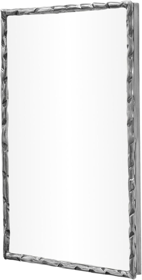 Jessa 24" Silver Iron Frame Mirror, 1 Piece