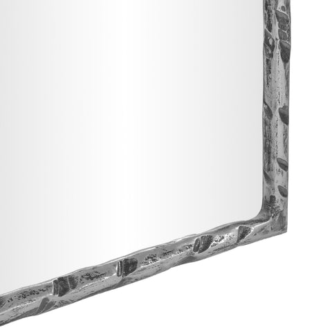 Jessa 24" Silver Iron Frame Mirror, 1 Piece