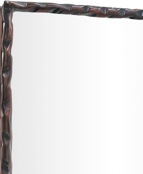 Jessa 48" Brown Iron Frame Mirror, 1 Piece