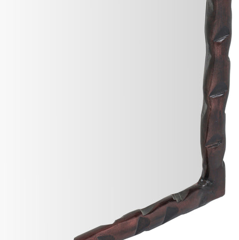 Jessa 48" Brown Iron Frame Mirror, 1 Piece