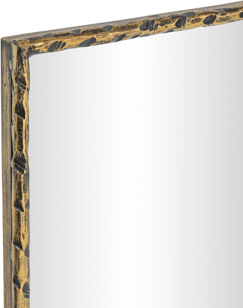 Jessa 48" Gold Iron Frame Mirror, 1 Piece