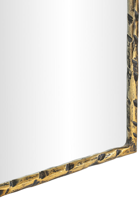 Jessa 48" Gold Iron Frame Mirror, 1 Piece