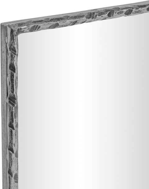 Jessa 48" Silver Iron Frame Mirror, 1 Piece