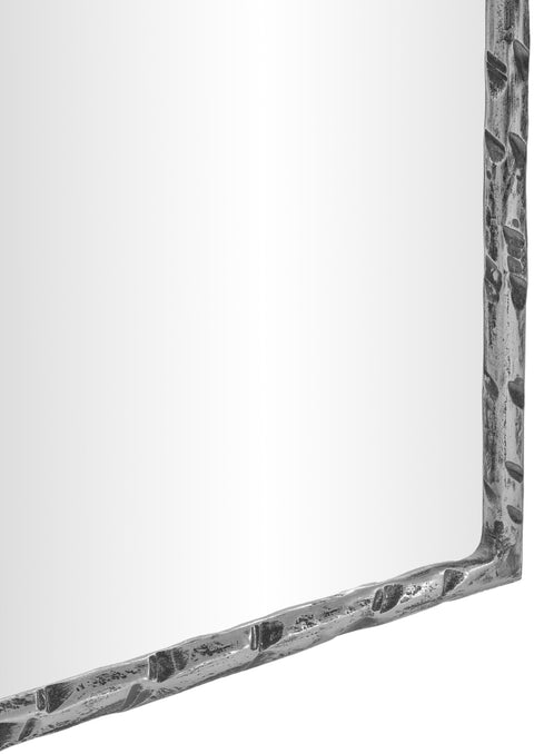 Jessa 48" Silver Iron Frame Mirror, 1 Piece