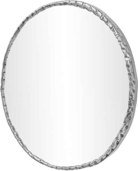Jessa 36" Silver Iron Frame Mirror, 1 Piece