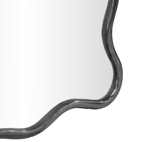 Hadley 24" Black Iron Frame Mirror, 1 Piece