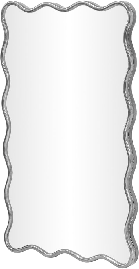 Hadley 24" Silver Iron Frame Mirror, 1 Piece
