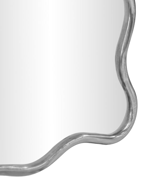 Hadley 24" Silver Iron Frame Mirror, 1 Piece