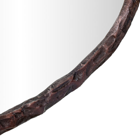 Alden 36" Brown Iron Frame Mirror, 1 Piece