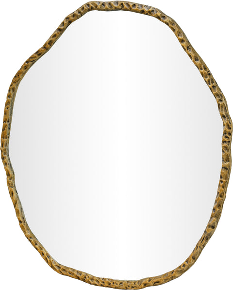 Alden 36" Gold Iron Frame Mirror, 1 Piece