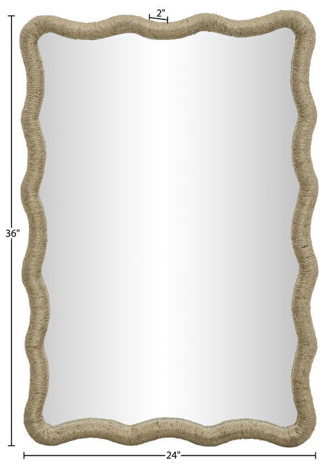 Selene 24" Natural Jute Rope Frame Mirror, 1 Piece