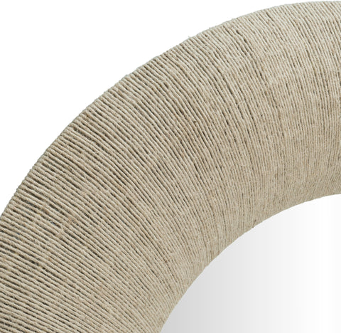 Selene 36" Natural 36" Jute Rope Frame Mirror, 1 Piece