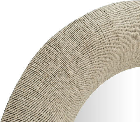 Selene 48" Natural 48" Jute Rope Frame Mirror, 1 Piece