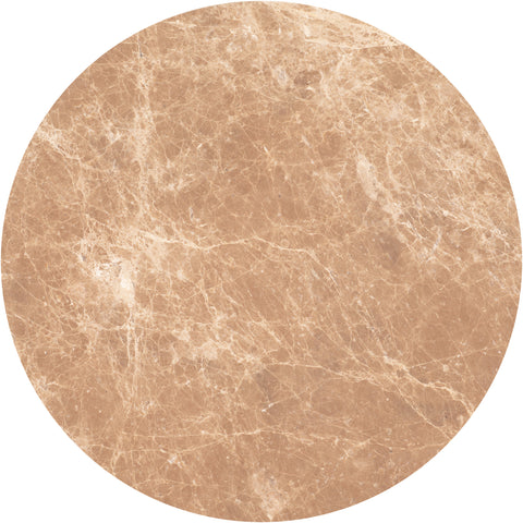 Harper Beige Genuine Marble Top And Iron Base End / Side Table, 1 Piece (Style 3)