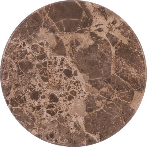 Harper Brown Genuine Marble Top And Iron Base End / Side Table, 1 Piece (Style 3)