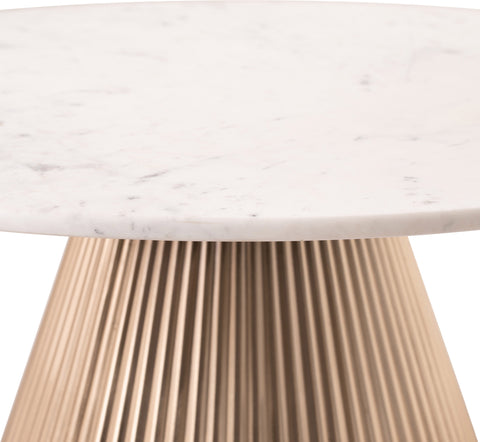 Harper White Genuine Marble Top And Iron Base Coffee Table, 1 Piece