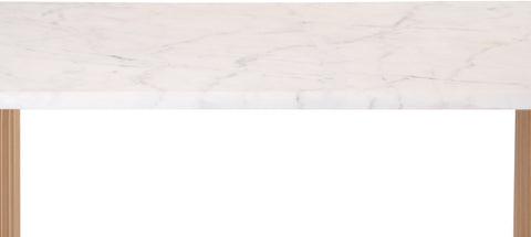Harper White Genuine Marble Top And Iron Base Console Table, 1 Piece
