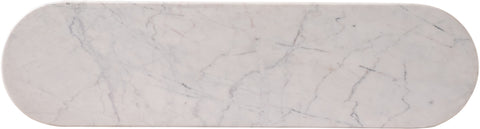Harper White Genuine Marble Top And Iron Base Console Table, 1 Piece