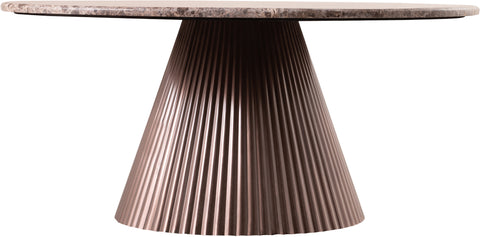 Harper Brown Genuine Marble Top And Iron Base Coffee Table, 1 Piece (Style 2)