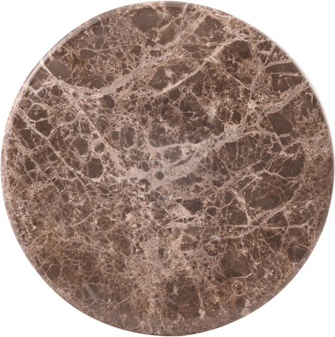 Harper Brown Genuine Marble Top And Iron Base End / Side Table, 1 Piece (Style 4)