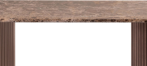 Harper Brown Genuine Marble Top And Iron Base Console Table, 1 Piece (Style 2)