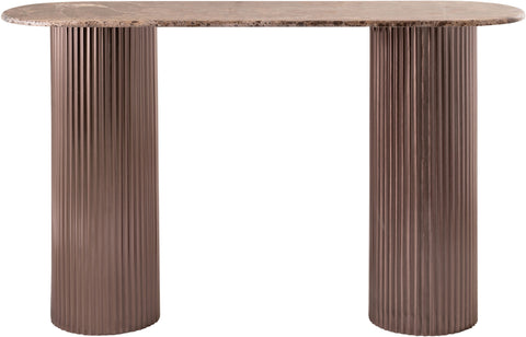 Harper Brown Genuine Marble Top And Iron Base Console Table, 1 Piece (Style 2)