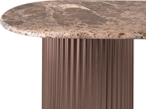 Harper Brown Genuine Marble Top And Iron Base Console Table, 1 Piece (Style 2)