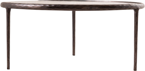 Vale Clear Glass Top And Aluminum Base Coffee Table, 1 Piece (Style 2)