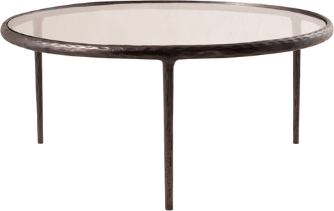 Vale Clear Glass Top And Aluminum Base Coffee Table, 1 Piece (Style 2)