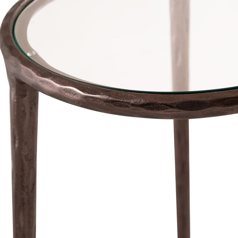 Vale Clear Glass Top And Aluminum Base 2pc Nesting End / Side Table, 1 Piece (Style 2)