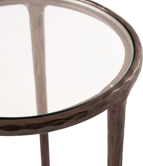 Vale Clear Glass Top And Aluminum Base 2pc Nesting End / Side Table, 1 Piece (Style 2)