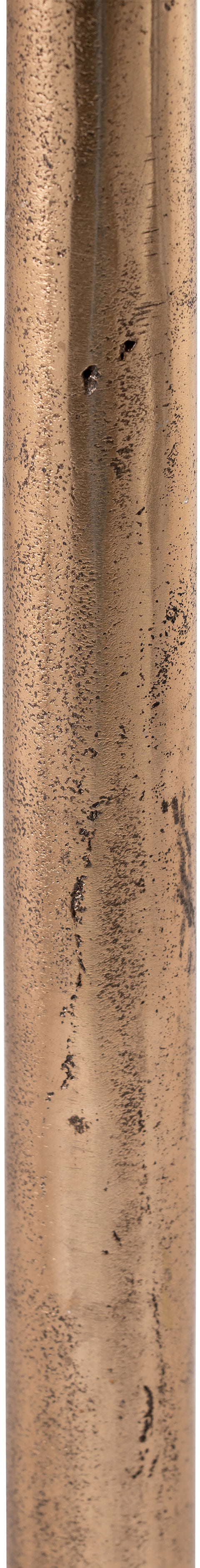 Tessa Beige Genuine Marble Top And Aluminum Base Drink Table, 1 Piece