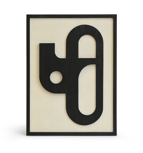 Darcy 36" Black Mango Wood Wall Art, 1 Piece