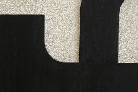 Darcy 36" Black Mango Wood Wall Art, 1 Piece