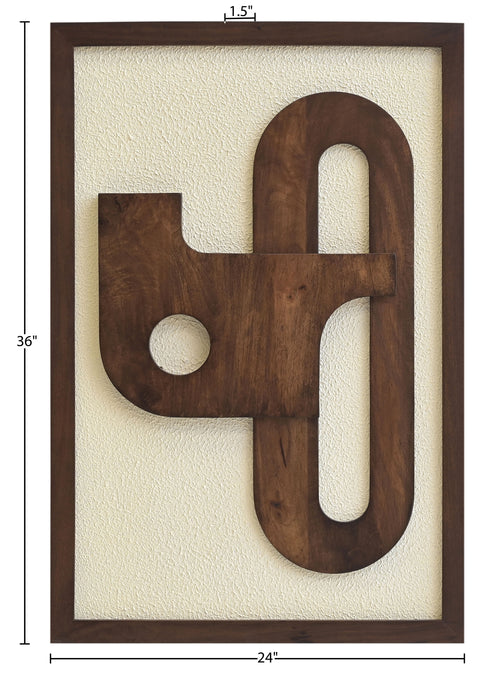 Darcy 24" Brown Mango Wood Wall Art, 1 Piece