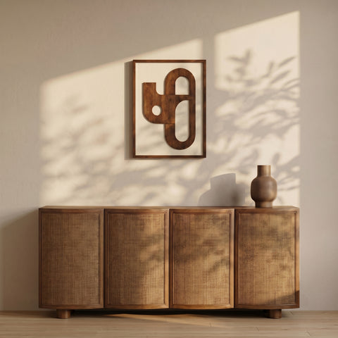 Darcy 24" Brown Mango Wood Wall Art, 1 Piece