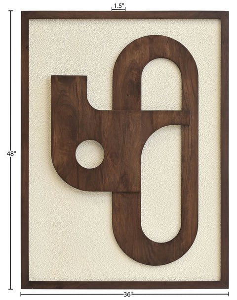 Darcy 36" Brown Mango Wood Wall Art, 1 Piece