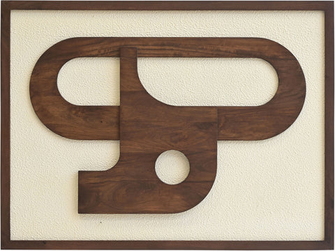 Darcy 36" Brown Mango Wood Wall Art, 1 Piece