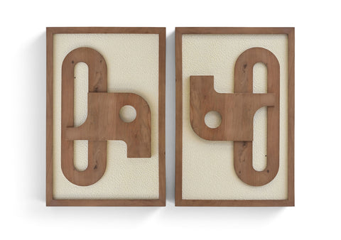 Darcy Natural Mango Wood Wall Art, 2-Piece