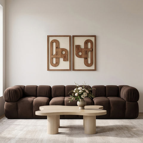 Darcy Natural Mango Wood Wall Art, 2-Piece