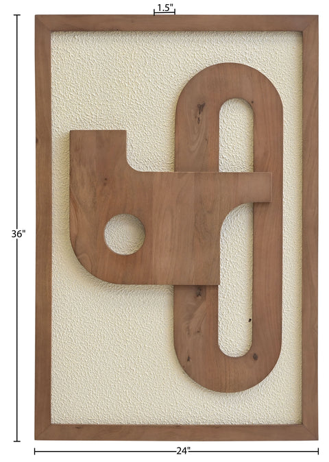 Darcy 24" Natural Mango Wood Wall Art, 1 Piece