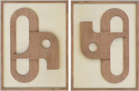 Darcy Natural Mango Wood Wall Art, 2-Piece (Style 2)