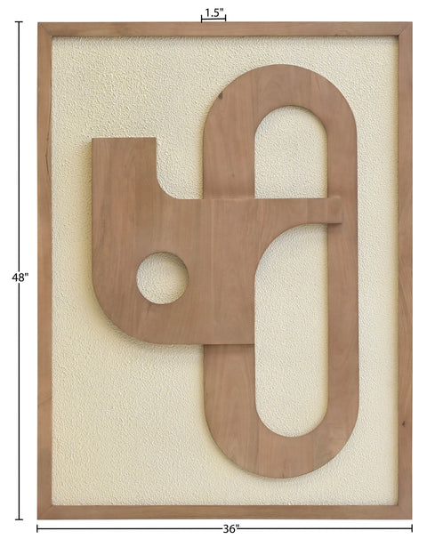 Darcy 36" Natural Mango Wood Wall Art, 1 Piece