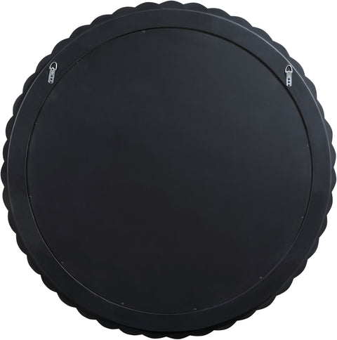 Giselle 40" Black Oak Veneer Frame Mirror, 1 Piece