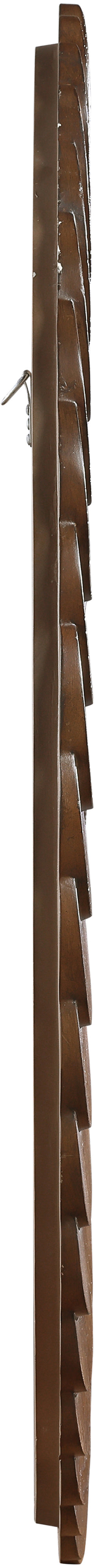 Giselle 40" Brown Oak Veneer Frame Mirror, 1 Piece