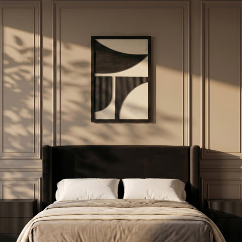 Monroe 24" Black Mango Wood Wall Art, 1 Piece